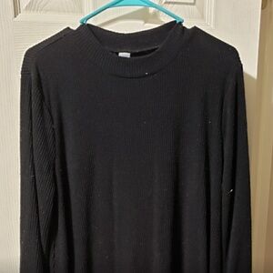 Old Navy black ribbed swing dress in tall XL